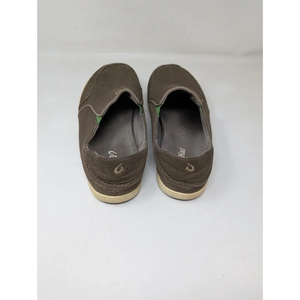 Olukai‎ Nohea Mesh Men's Size 8.5 Shoes Brown Mustang Lime Peel 10188-13AP